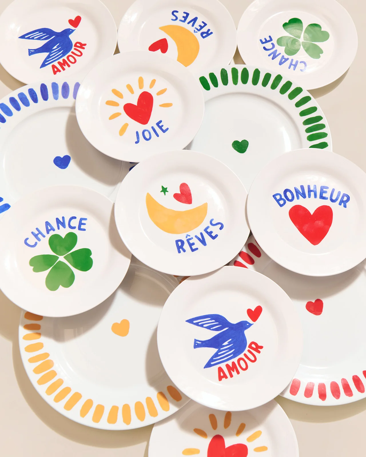 L'assiette Coeur bleu en porcelaine - 26 cm – Image 9